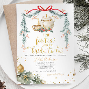 Invitación Navidades Tiempo Para La Ducha Bridal De La Fiesta