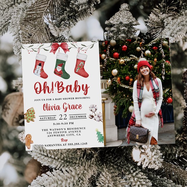 Invitación Navidades toman fotos de Fiesta de Baby Shower (Subido por el creador)