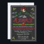 Invitación Navidades toman una bebida Vintage Chalkboard Invi<br><div class="desc">Los navidades Comen Una Invitación A Tomar Chalkboard Vintage. Personalizar el frente y la espalda.</div>