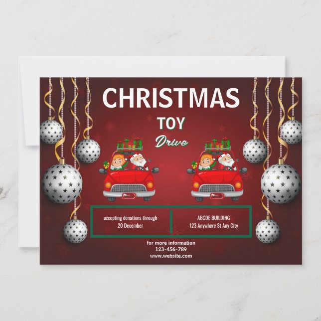 Invitación Navidades Toy Drive (Anverso)