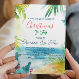 Invitación Navidades Tropicales De I En Julio