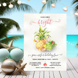 Invitación Navidades tropicales divertidos Fiesta de cócteles