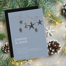 Navidades turbios azules negros Stars Pinecones Bo
