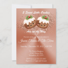 Invitación Navidades Twin Cookie Baby Shower