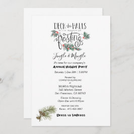 Invitación Navidades Vacaciones Anuales Fiesta de Agujas de P