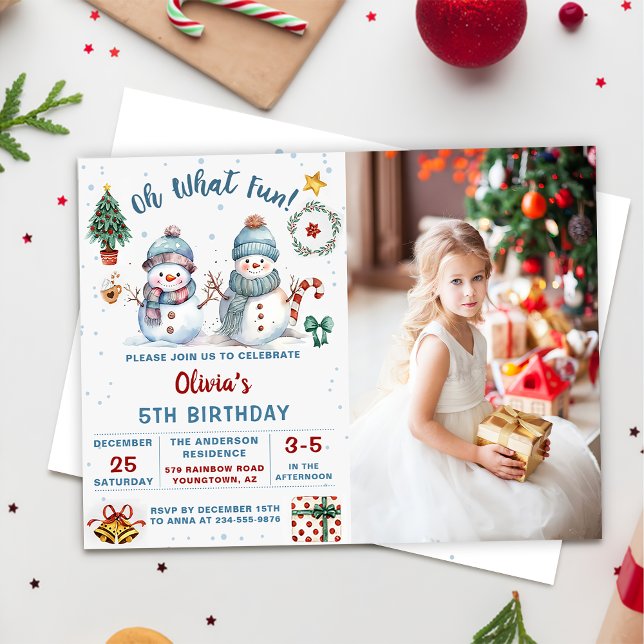 Invitación Navidades Vacaciones de Snowman foto de quinto cum (Subido por el creador)