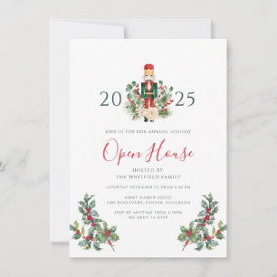 Invitación Navidades Vacaciones Nutcracker Berries Open House