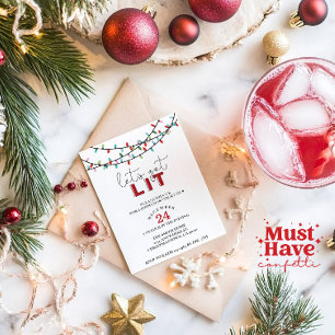 Invitación Navidades vamos a conseguir Fiesta de cócteles