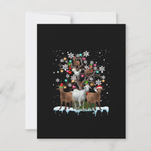 Invitación Navidades van al árbol de Santa Goat Lover