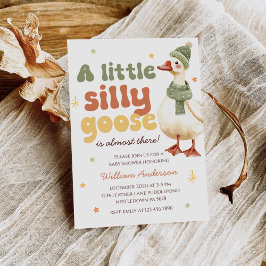 Invitación Navidades verdes callly Goose Baby Shower