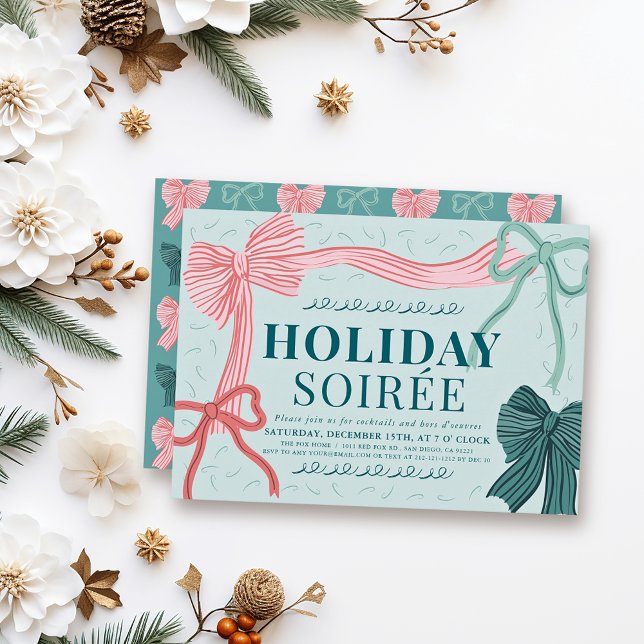 Invitación Navidades verdes de arcos rojos y verdes en Soirée (Subido por el creador)