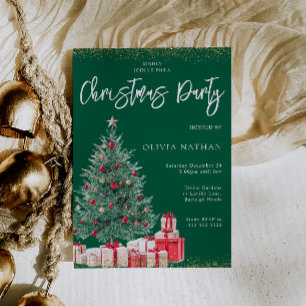 Invitación Navidades verdes Fiesta de Navidad festivo