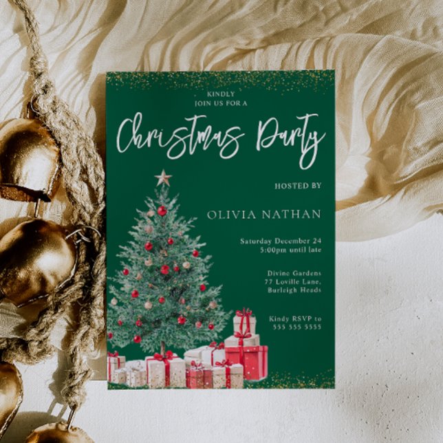Invitación Navidades verdes Fiesta de Navidad festivo (Subido por el creador)
