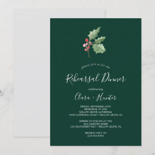 Invitación Navidades Verdor y Ensayo de Berry Green