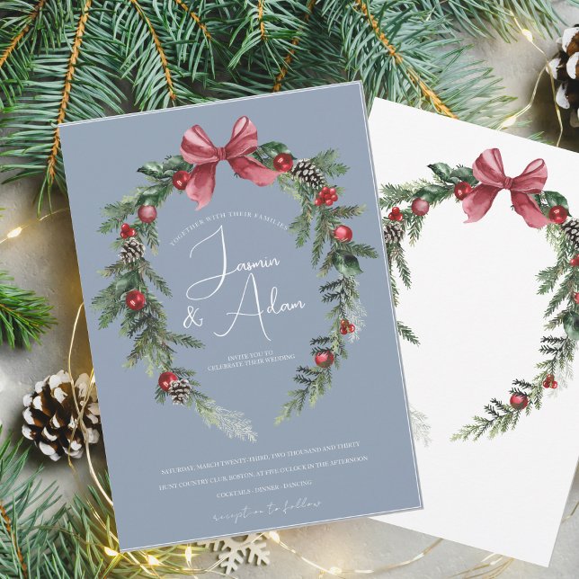 Invitación Navidades vestidos como un Boda de la fiesta de in (Subido por el creador)