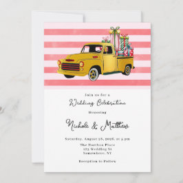 Invitación Navidades Vintage Truck Boda