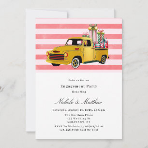Invitación Navidades Vintage Truck Engagement Party