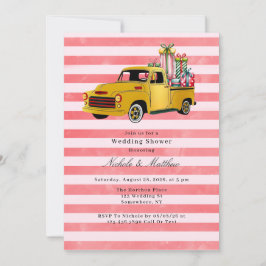 Invitación Navidades Vintage Truck Wedding Shower