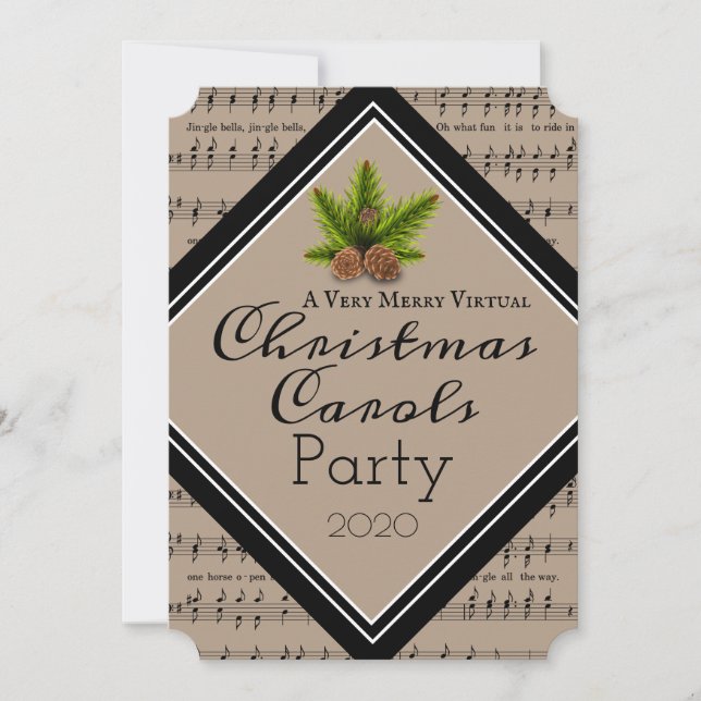 Invitación Navidades virtuales que trabajan en equipo (Anverso)