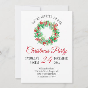 Invitación Navidades vociferaron fiesta de Día de Festividad
