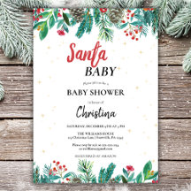 Navidades Watercolor Baby Shower