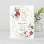 Invitación Navidades Winter Floral baby hace frío afuera<br><div class="desc">Navidades Winter Floral baby hace frío fuera de la invitación a la ducha de pareja</div>