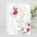 Invitación Navidades Winter Floral baby hace frío afuera<br><div class="desc">Navidades Winter Floral baby hace frío fuera de la invitación a la ducha de pareja</div>