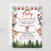 Navidades Winter Woodland Animals Baby Shower