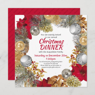 Invitación Navidades Wreath CORPORATE CENA