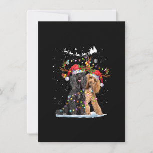 Invitación Navidades Xm Reindeer Santa Hat Xmas Luces