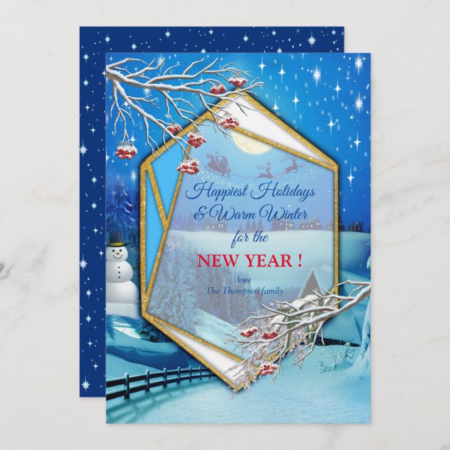 Invitación Navidades y Año Nuevo 2024 (Anverso / Reverso)