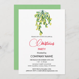 Invitación Navidades y decoraciones de Mistletoe Corporate
