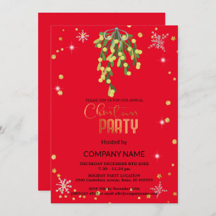 Invitación Navidades y decoraciones de Mistletoe Corporate