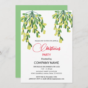 Invitación Navidades y decoraciones de Mistletoe Corporate In