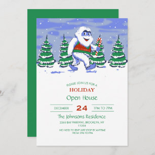 Invitación Navidades yeti en la selva