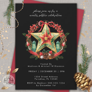 Invitación Navidades Yule de la Estrella de la Guerra del Sol