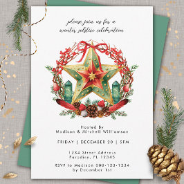 Invitación Navidades Yule de la Estrella de la Guerra del Sol