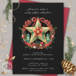 Invitación Navidades Yule de la Estrella de la Guerra del Sol