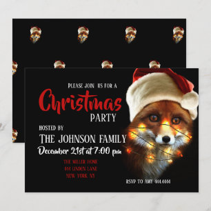 Invitación Navidades zorro.