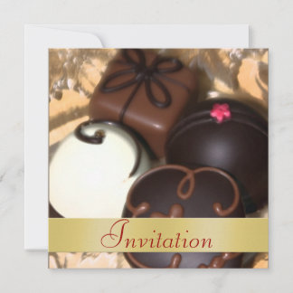 Invitación navideña a Navidades de dulces de choco