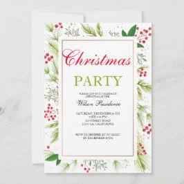 Invitación navideña vintage