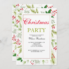 Invitación navideña vintage