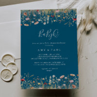 Navy Bliss Wildflower BabyQ Fiesta de Bebé Barbaco