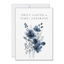 Navy Blue Botanical Wedding