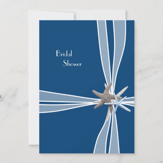Invitación Navy Blue Gift Box Bridal Shower (Anverso)