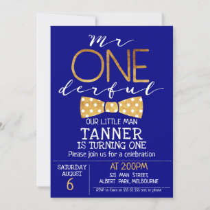 Invitación Navy Blue Mr.