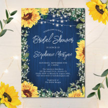 Navy Blue Sunflower Ilumina Bridal Shower