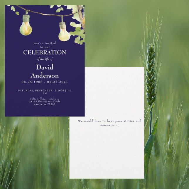 Invitación Navy Celebration of Life Invitation (Subido por el creador)