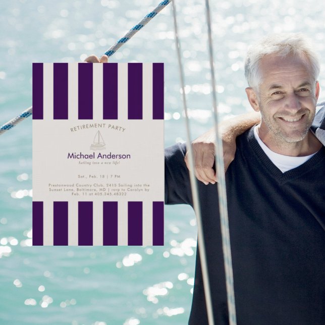 Invitación Navy Sailboat Retirement Party  (Subido por el creador)