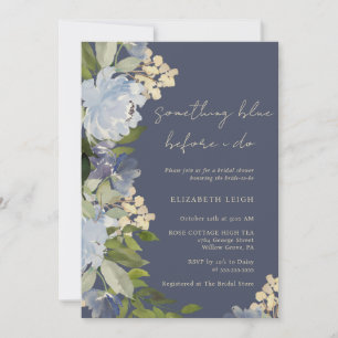 Invitación Navy Something Blue Antes de Hacer Ducha de Novia 